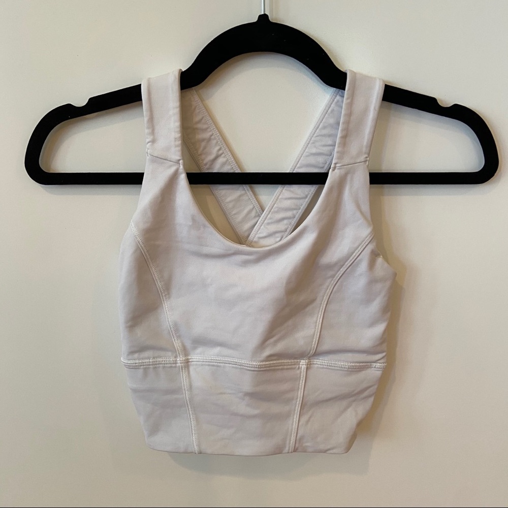 Lululemon white crossback sports bra